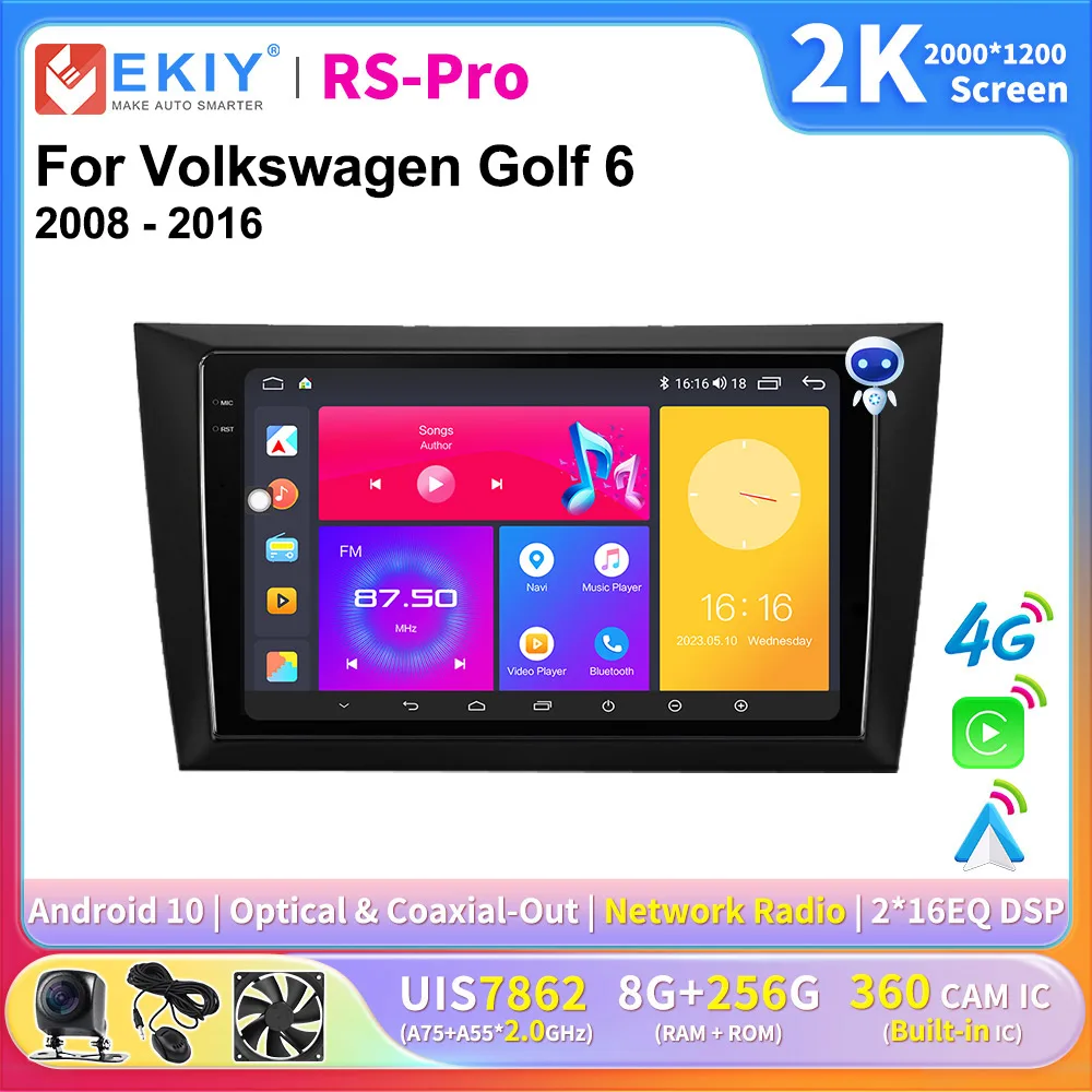 EKIY 2K Screen Car Radio For Volkswagen Golf 6 2008 - 2016 Multimedia Video Player Navigation GPS Android 10 2 Din Stereo DVD HU
EKIY 2K Screen Car Radio For Volkswagen Golf 6 2008 - 2016 Multimedia Video Player Navigation GPS Android 10 2 Din Stereo DVD HU