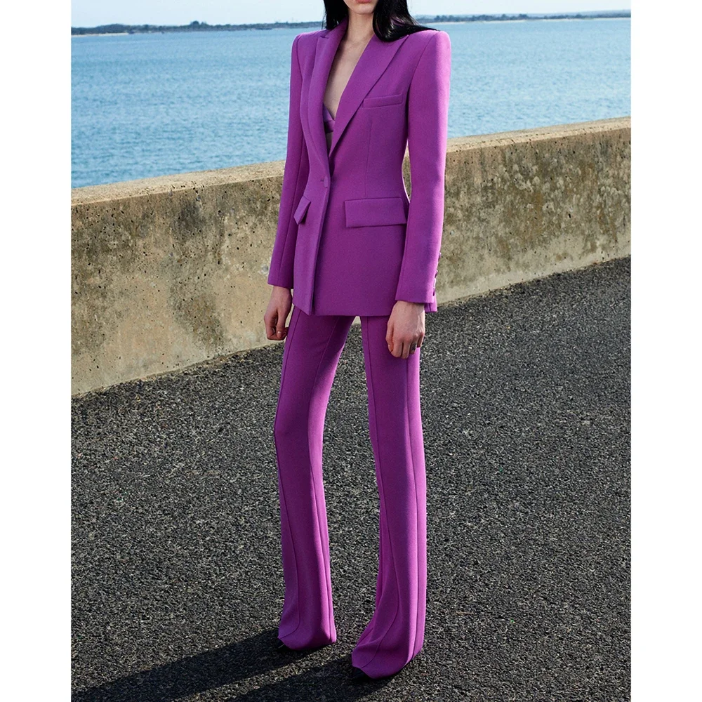 Women Suits Fashion Peak Lapel One Button Blazer Sets High Quality 2 Piece Party Office Lady Formal Slim Fit Pants Set 2025
Women Suits Fashion Peak Lapel One Button Blazer Sets High Quality 2 Piece Party Office Lady Formal Slim Fit Pants Set 2025