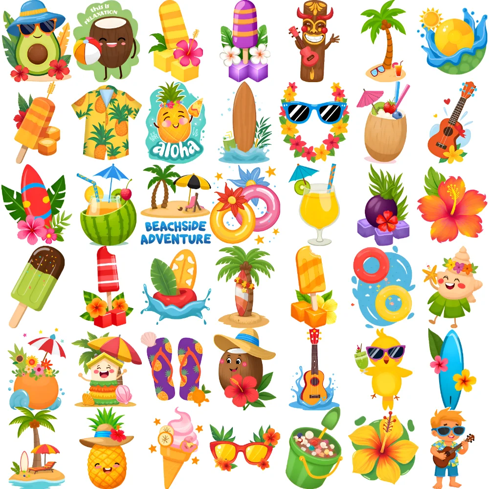 63pcs Temporary Tattoo Tropical Flowers Waterproof Long-lasting Body Stickers Hawaiian Surfboards Cartoon For Boys Arms
63pcs Temporary Tattoo Tropical Flowers Waterproof Long-lasting Body Stickers Hawaiian Surfboards Cartoon For Boys Arms