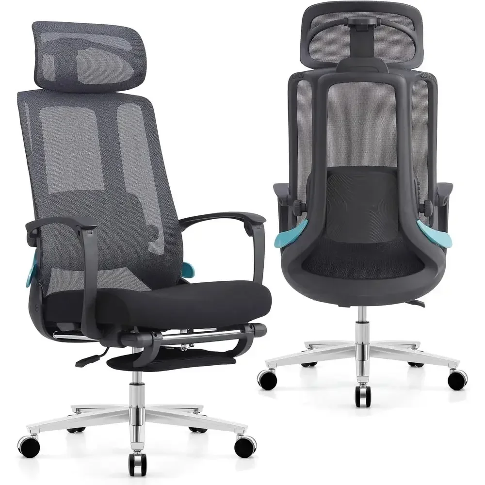 Ergonomic High-Back Office Chair with Footrest, Adjustable Lumbar Support and Massage, 5D Armrest, Reclining Swivel Mesh Chair f
Ergonomic High-Back Office Chair with Footrest, Adjustable Lumbar Support and Massage, 5D Armrest, Reclining Swivel Mesh Chair f