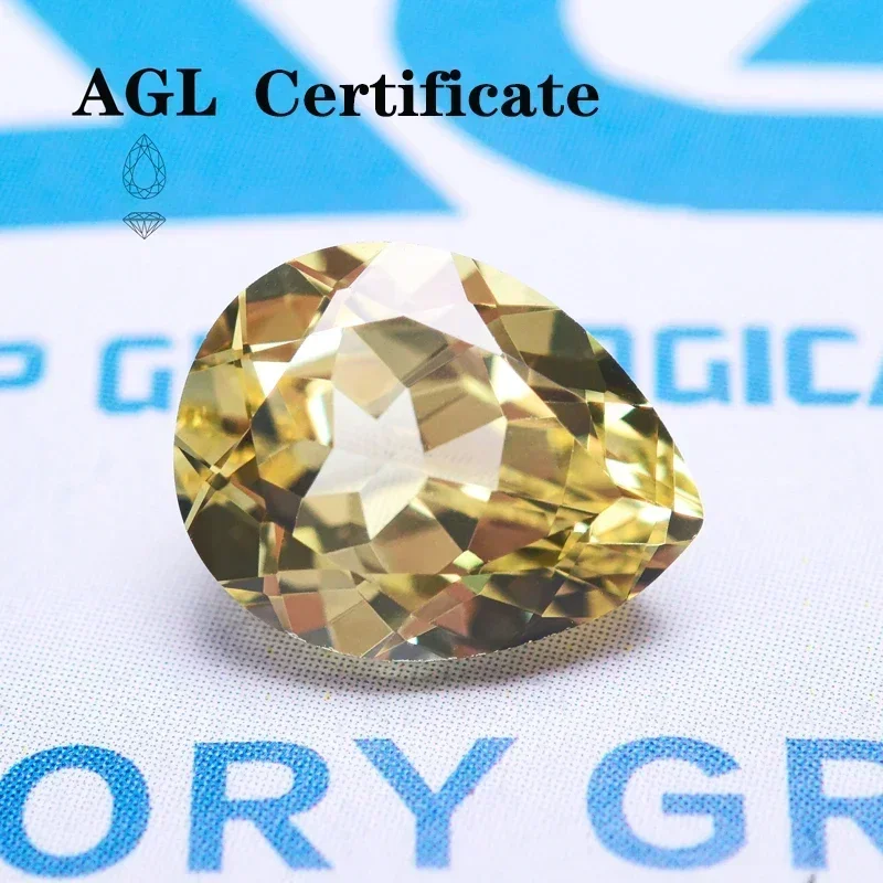 NEW Lab Grown Sapphire Pear Shape Yellow Color Extremely Shiny Quality DIY Ring Necklace Earrings Materials AGL Certificate
NEW Lab Grown Sapphire Pear Shape Yellow Color Extremely Shiny Quality DIY Ring Necklace Earrings Materials AGL Certificate
