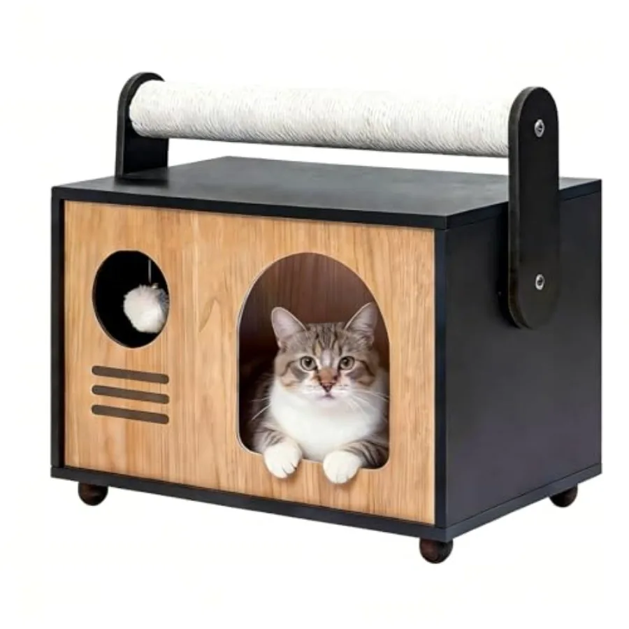Ecove Family Cat House for Indoor Cats Modern Wooden Cat Cave Condo with Scratching Posts Washable Cushion Durable Cat Furnitur
Ecove Family Cat House for Indoor Cats Modern Wooden Cat Cave Condo with Scratching Posts Washable Cushion Durable Cat Furnitur