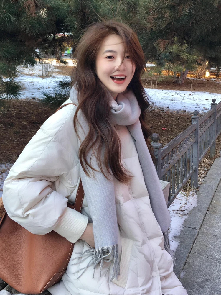 Stylish plus Size Women's down Cotton Jacket Beautiful Outerwear Loose Fit Winter Collection Casual Chic Korean Style
Stylish plus Size Women's down Cotton Jacket Beautiful Outerwear Loose Fit Winter Collection Casual Chic Korean Style