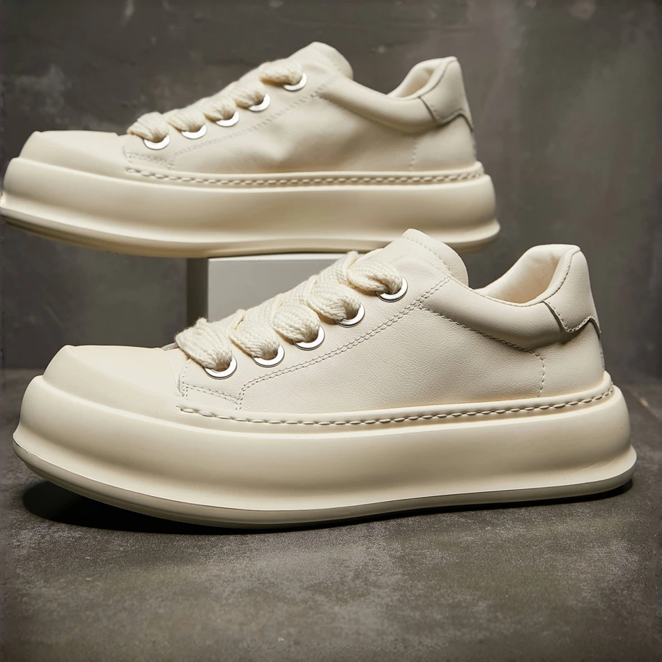 2025 Spring and Summer New Leather Men's Casual Shoes Simple Platform White Fashion Trend Men's Shoes
2025 Spring and Summer New Leather Men's Casual Shoes Simple Platform White Fashion Trend Men's Shoes