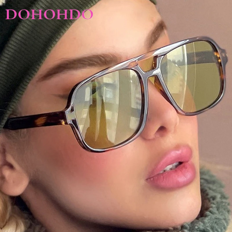 Fashion Designer Vintage Double Bridge Pilot Sunglasses Women Fashion Oversized Square Sun Glasses Driving Shades Unisex UV400
Fashion Designer Vintage Double Bridge Pilot Sunglasses Women Fashion Oversized Square Sun Glasses Driving Shades Unisex UV400