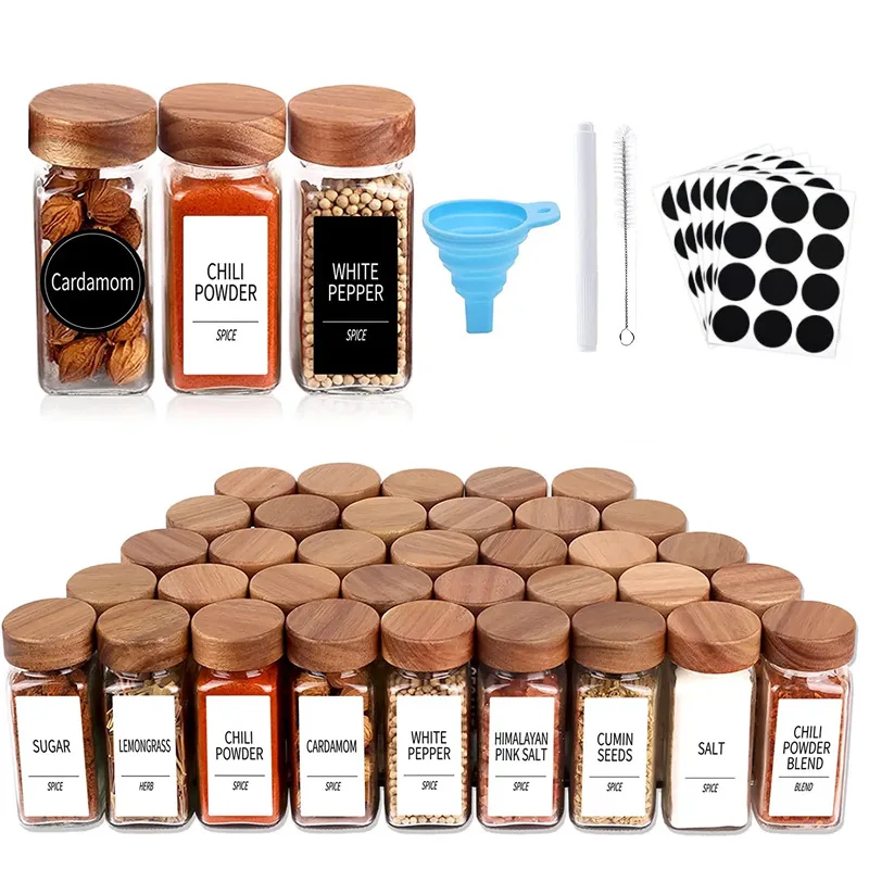 Export seasoning bottle, square seasoning tank, kitchen storage seasoning bottle, 12 piece set, wooden lid seasoning tank set
Export seasoning bottle, square seasoning tank, kitchen storage seasoning bottle, 12 piece set, wooden lid seasoning tank set