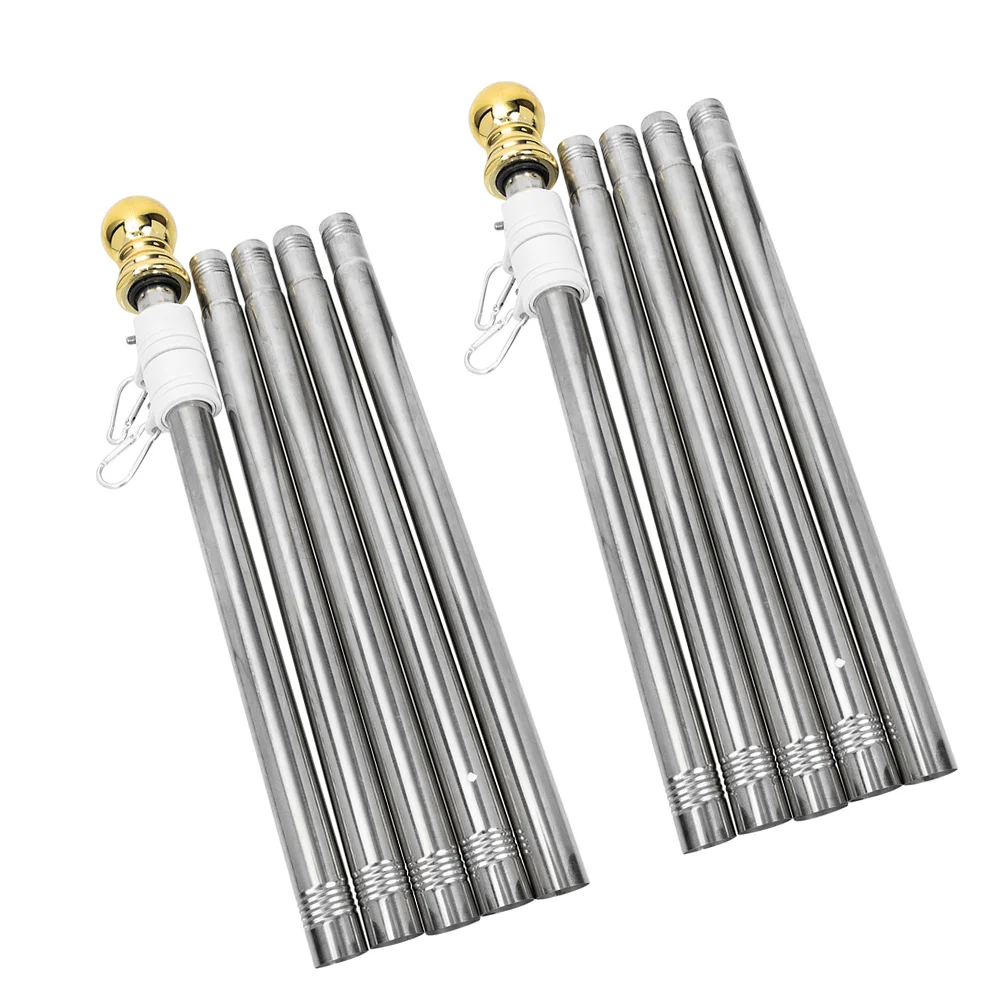 2 Pcs Flagpole Professional Reusable Garden Rod Outdoor Holder Stainless Steel Home Stand For Wear Resistant Heavy
2 Pcs Flagpole Professional Reusable Garden Rod Outdoor Holder Stainless Steel Home Stand For Wear Resistant Heavy