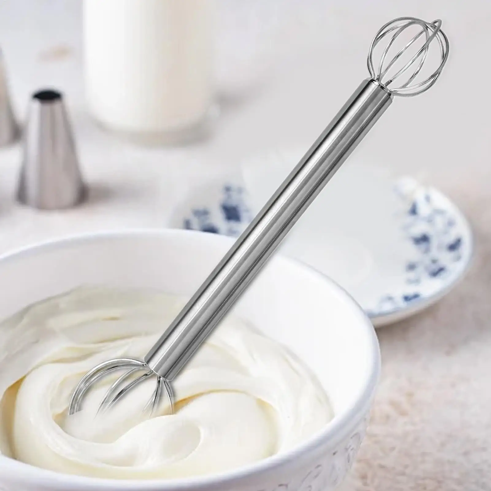 Cream Whipper Double-Head Stainless Steel Miso Muddler Ergonomic Blender Japanese Mixing Tool For Stirring Kitchen Cooking Home
Cream Whipper Double-Head Stainless Steel Miso Muddler Ergonomic Blender Japanese Mixing Tool For Stirring Kitchen Cooking Home