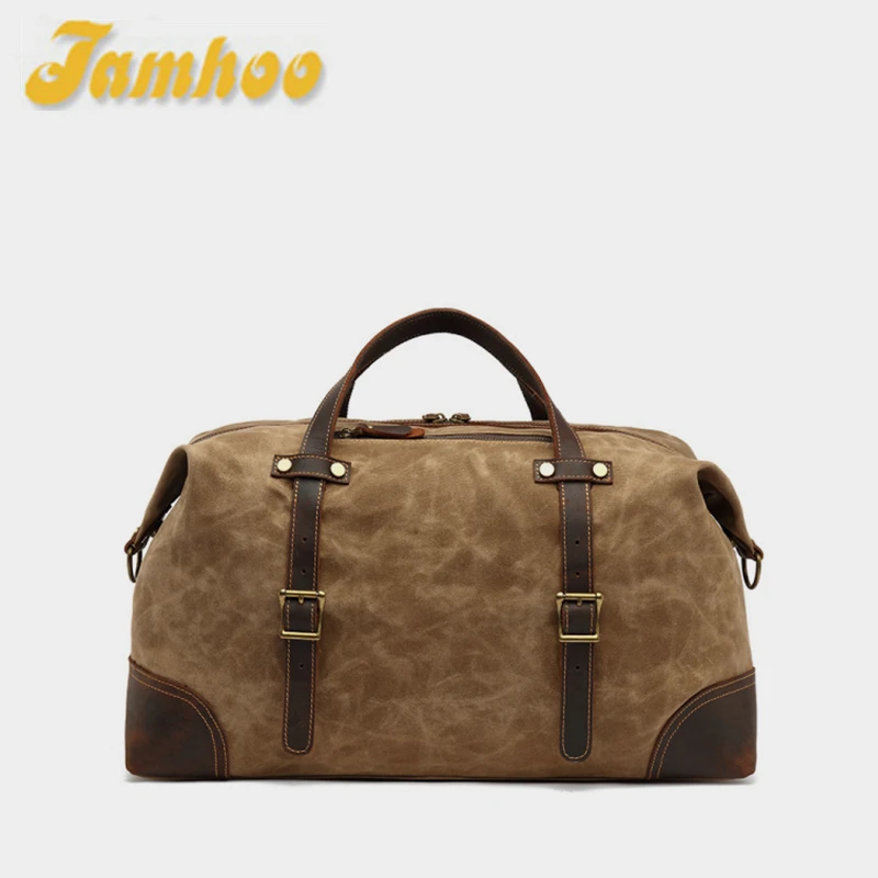Jamhoo Outdoor Canvas Travel Bag Vintage Handbag Men's Large Travel Tote Bag Waterproof Waxed Canvas Luggage Bag
Jamhoo Outdoor Canvas Travel Bag Vintage Handbag Men's Large Travel Tote Bag Waterproof Waxed Canvas Luggage Bag