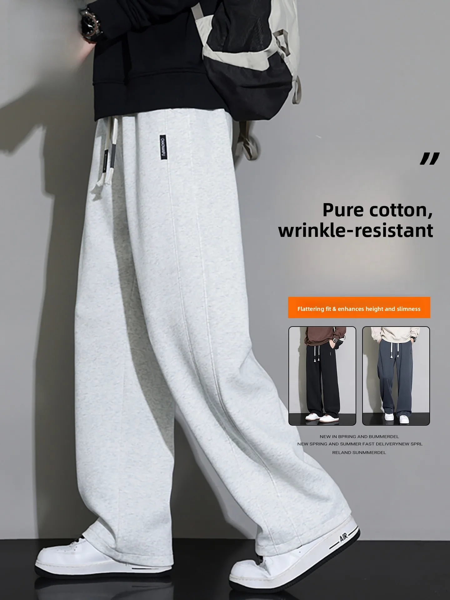 Spring New Men's Casual Pants Straight Leg Loose Drape Anti-Wrinkle Cotton Trousers Faionable Teenagers Comfortable Fit
Spring New Men's Casual Pants Straight Leg Loose Drape Anti-Wrinkle Cotton Trousers Faionable Teenagers Comfortable Fit