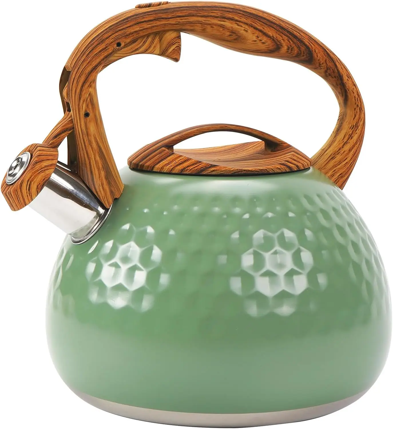 Stainless Steel Whistling Tea Kettle with Wood Handle, 3.2QT Capacity for Stovetop Use
Stainless Steel Whistling Tea Kettle with Wood Handle, 3.2QT Capacity for Stovetop Use