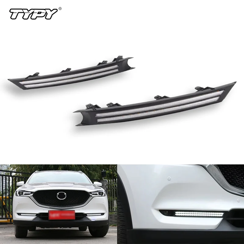 TYPY Car Flashing 2Pcs For Mazda cx-5 cx5 2017 - 2021 DRL LED Daytime Running Light With Yellow Turning Signal fog lamp cover
TYPY Car Flashing 2Pcs For Mazda cx-5 cx5 2017 - 2021 DRL LED Daytime Running Light With Yellow Turning Signal fog lamp cover