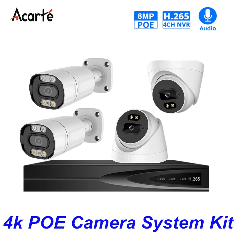 Acarte 4-канальная 5MP/8MP Ai полноцветная система камеры POE комплект уличных камер видеонаблюдения 4k посылка
Acarte 4-канальная 5MP/8MP Ai полноцветная система камеры POE комплект уличных камер видеонаблюдения 4k посылка