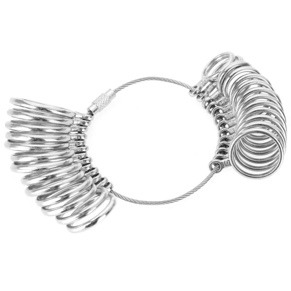 Профессиональный металлический материал, размер для колец, 27 шт., инструмент для измерения колец, измеритель размера кольца, профессиональное использование
Профессиональный металлический материал, размер для колец, 27 шт., инструмент для измерения колец, измеритель размера кольца, профессиональное использование