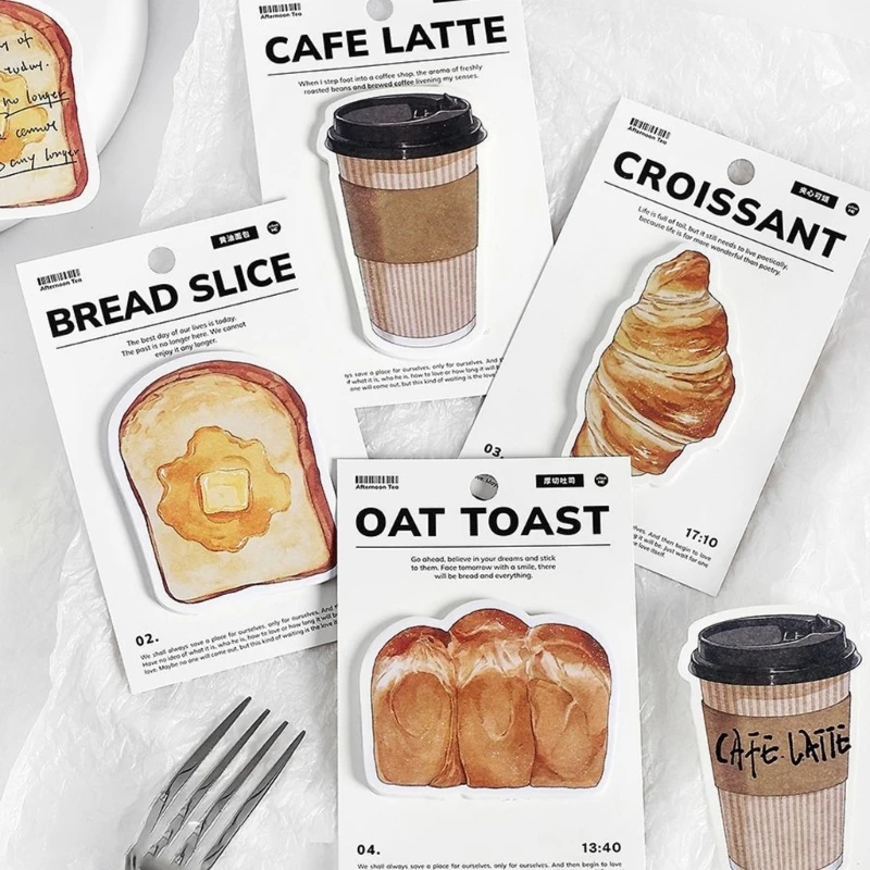 Coffee and Bread Themed Note Paper 30Sheets/Pad Adheive Notes Pocket Note Paper Notepads Small Writing Pad for Office D2RC
Coffee and Bread Themed Note Paper 30Sheets/Pad Adheive Notes Pocket Note Paper Notepads Small Writing Pad for Office D2RC