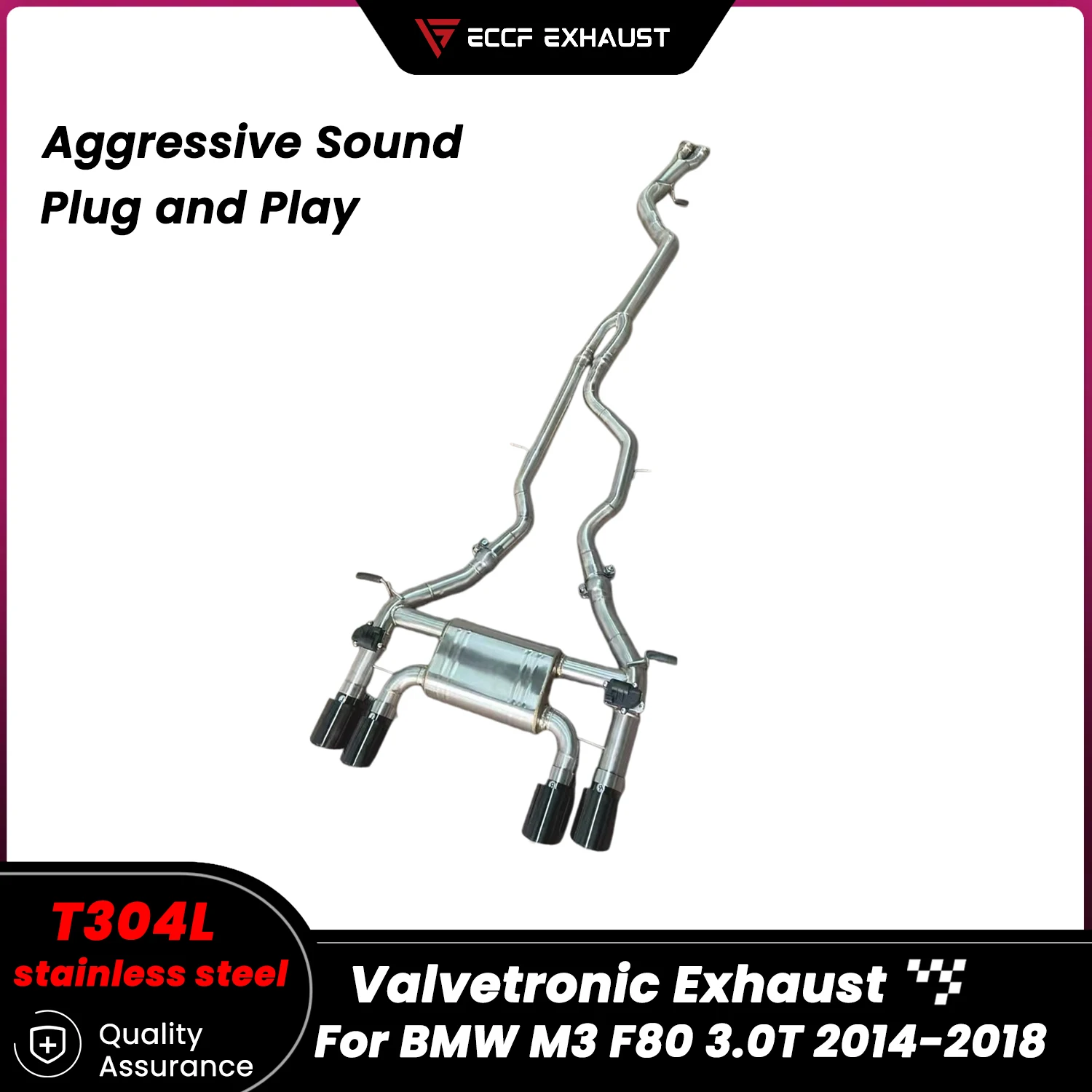 Aggressive Sound Valvetronic Exhaust Stainless steel Catback Exhaust for BMW M3 F80 3.0T 2014-2018 Performance Upgrade
Aggressive Sound Valvetronic Exhaust Stainless steel Catback Exhaust for BMW M3 F80 3.0T 2014-2018 Performance Upgrade
