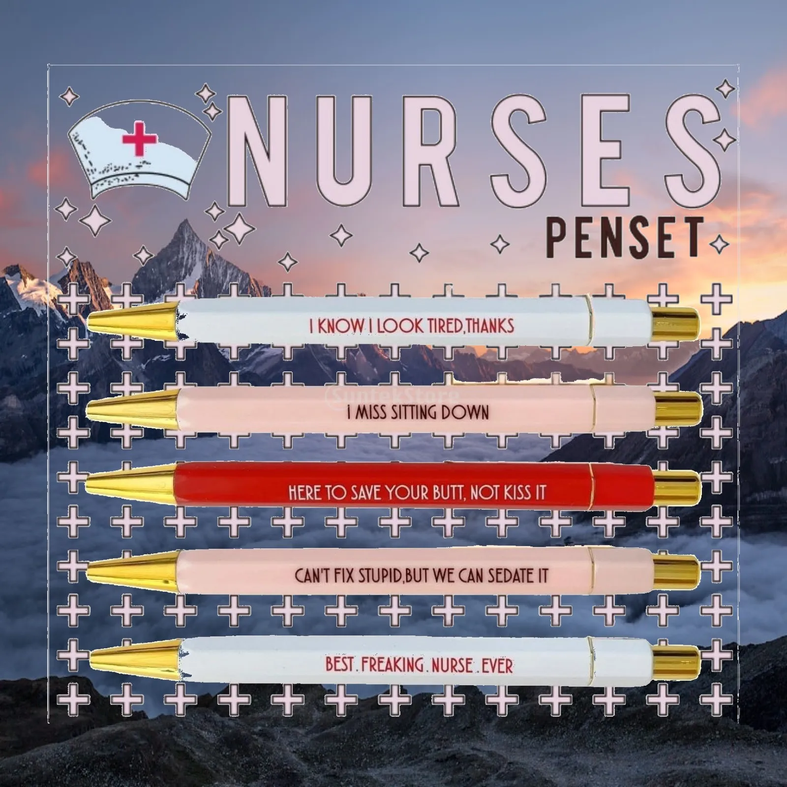 5x Nurses Pen Set Assistants Nurses Appreciation Gifts Funny Nurses Pens
5x Nurses Pen Set Assistants Nurses Appreciation Gifts Funny Nurses Pens