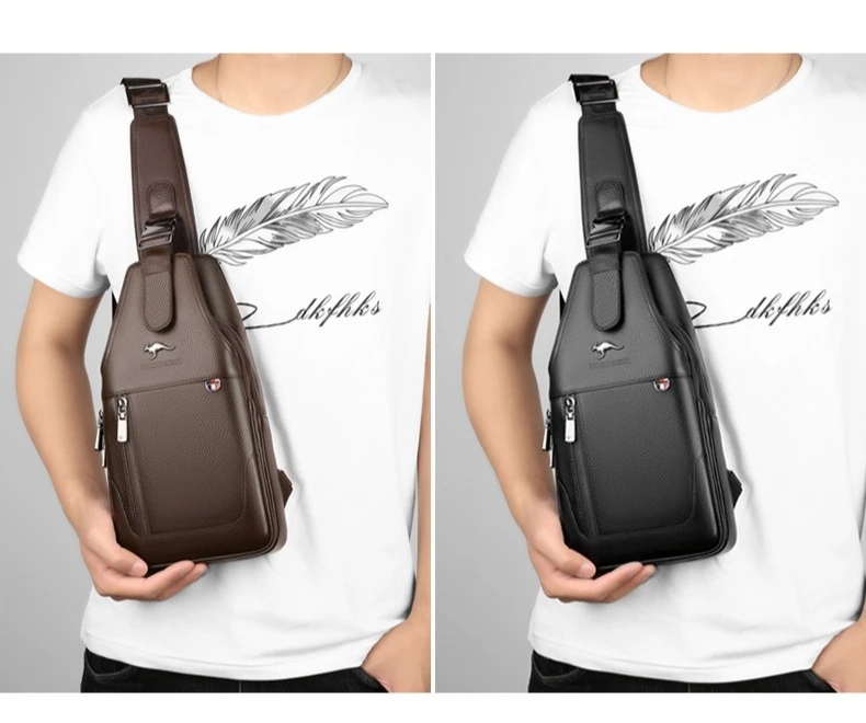 Men's chest bag, cowhide crossbody casual single-shoulder bag, leather men's large-capacity single-shoulder backpack
Men's chest bag, cowhide crossbody casual single-shoulder bag, leather men's large-capacity single-shoulder backpack