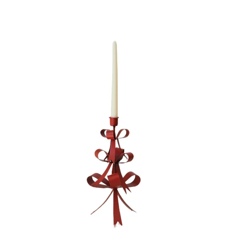 Red bow candlestick, party table decoration, living room candlestick ornament props
Red bow candlestick, party table decoration, living room candlestick ornament props
