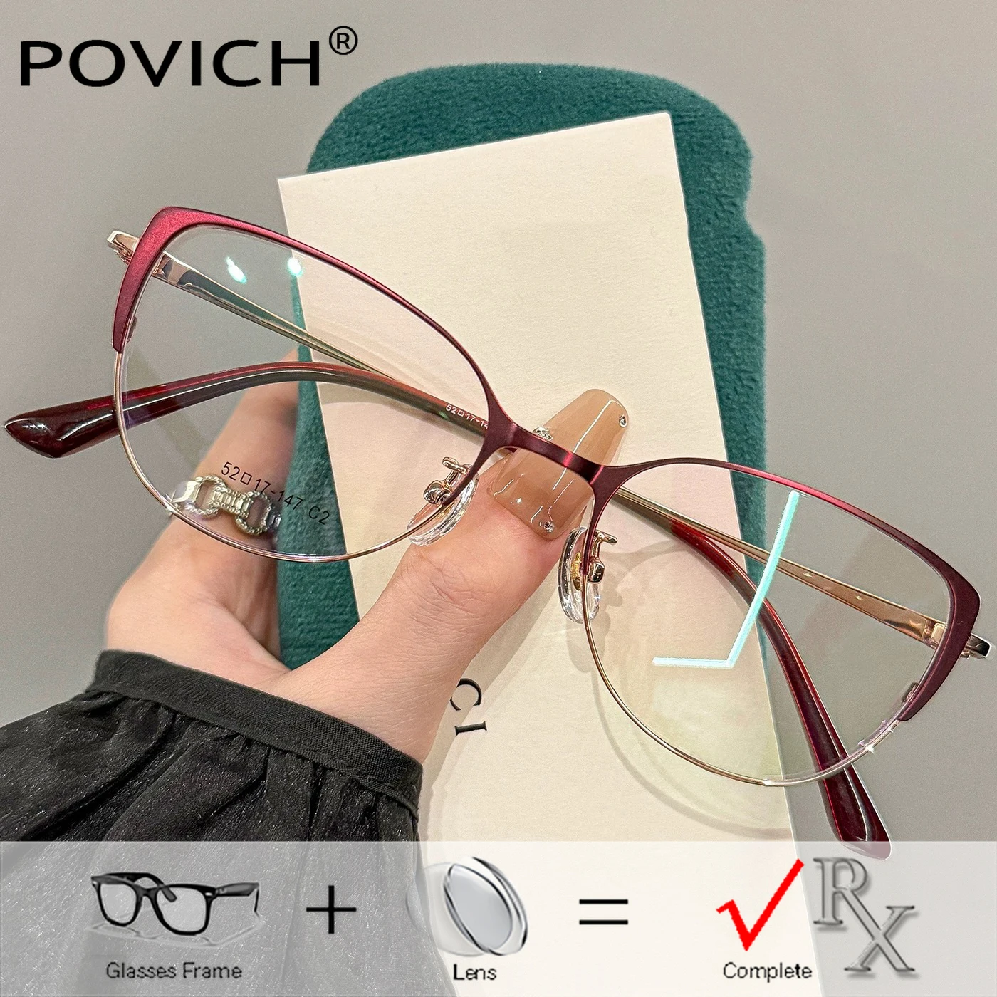 2026 NEW Anti Blue Light Prescription Glasses Cat Eyewear Titanium Optical Lenses Myopia Hyperopia Progressive Glasses Women
2026 NEW Anti Blue Light Prescription Glasses Cat Eyewear Titanium Optical Lenses Myopia Hyperopia Progressive Glasses Women