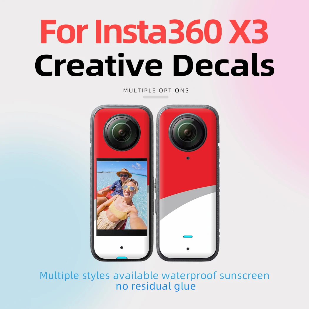 For Insta360 X3/ONE X2 - Custom Sticker, Protective Film, Panoramic Action Camera Decorative Decal, Camera Accessories
For Insta360 X3/ONE X2 - Custom Sticker, Protective Film, Panoramic Action Camera Decorative Decal, Camera Accessories