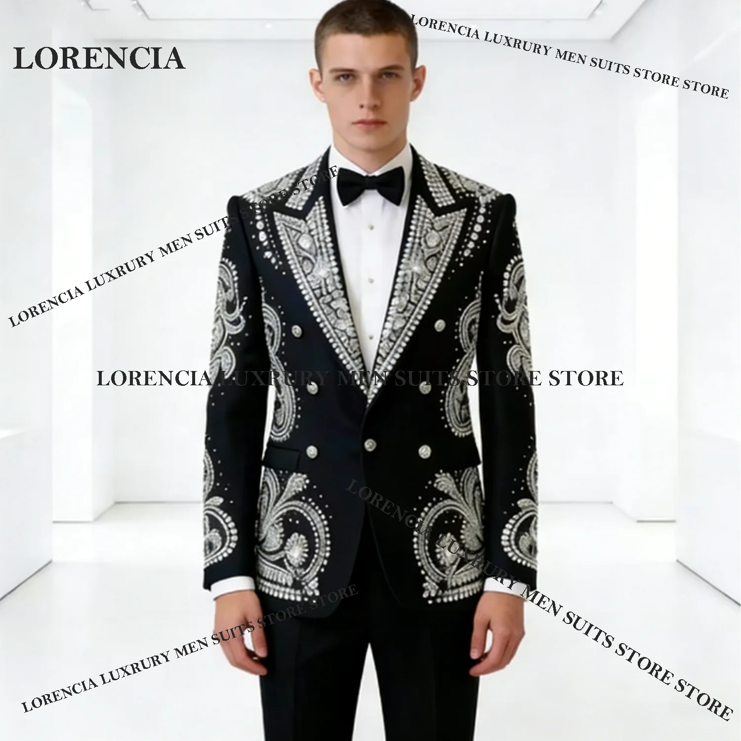 Customized Handsome Diamond Design Men Suits Sparkly Wedding Tuxedos Slim Ropa hombre 2 Pieces Sets Groom Male Blazers
Customized Handsome Diamond Design Men Suits Sparkly Wedding Tuxedos Slim Ropa hombre 2 Pieces Sets Groom Male Blazers