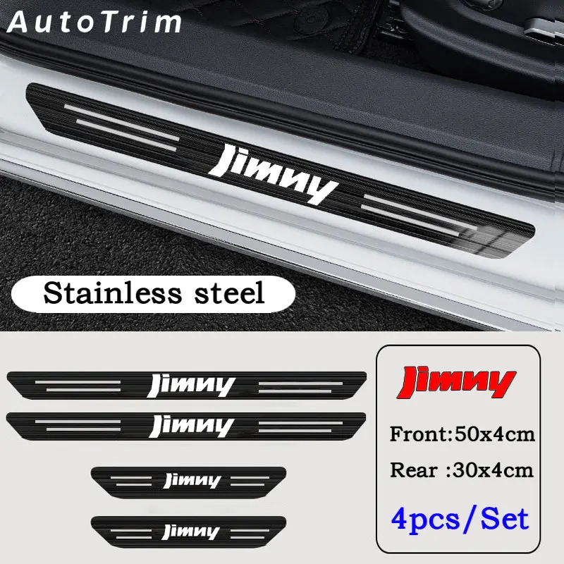 4pcs Car Stainless Door Sill Strip 3D Metal Brushed Black Threshold Sticker Protection Decorative Strip for Suzuki Jimny
4pcs Car Stainless Door Sill Strip 3D Metal Brushed Black Threshold Sticker Protection Decorative Strip for Suzuki Jimny
