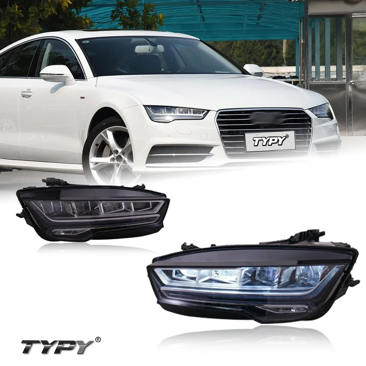 Applicable to 12-16 A7 matrix headlight assembly modified all LED water old to new headlights tail lights
Applicable to 12-16 A7 matrix headlight assembly modified all LED water old to new headlights tail lights