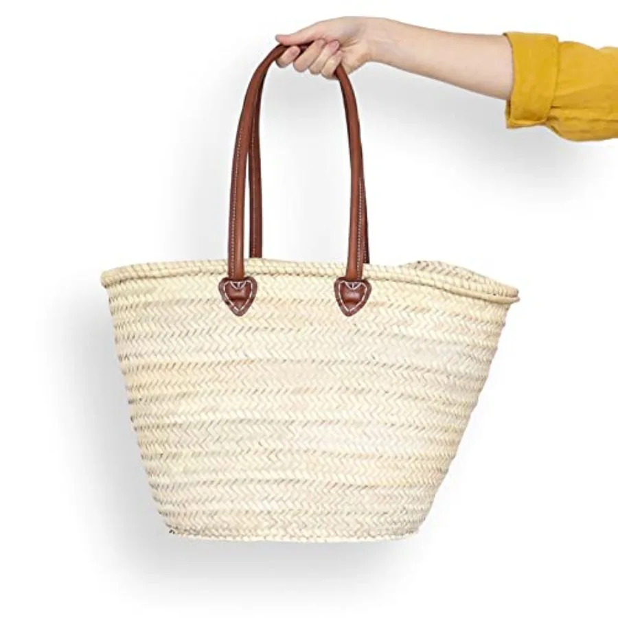 FRENCH BASKET Straw Bag with Leather Handles Beach Tote Wicker Shopping Basket Handmade Market Bag with Handle
FRENCH BASKET Straw Bag with Leather Handles Beach Tote Wicker Shopping Basket Handmade Market Bag with Handle