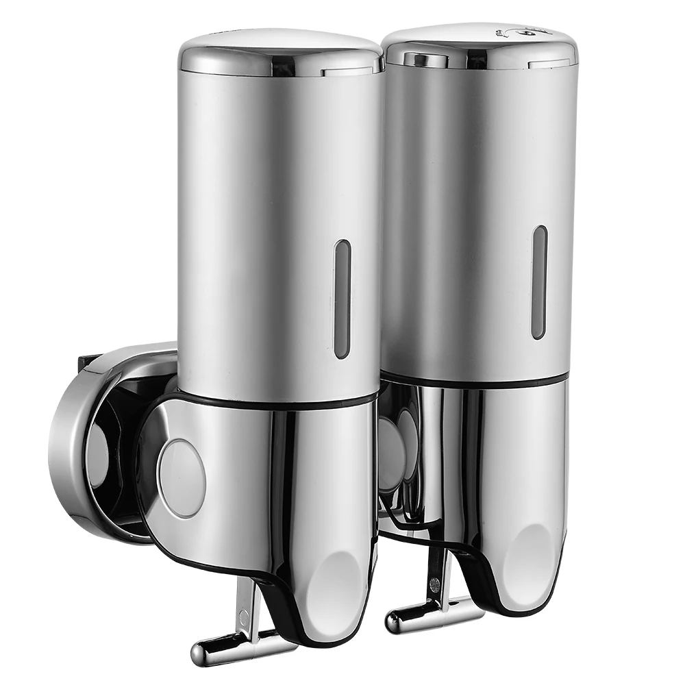 Soap Dispenser Double Headed Large Capacity Refillable Hand Sanitizer Dispenser with Clear Window Wall Mounted Shampoo Dispenser
Soap Dispenser Double Headed Large Capacity Refillable Hand Sanitizer Dispenser with Clear Window Wall Mounted Shampoo Dispenser