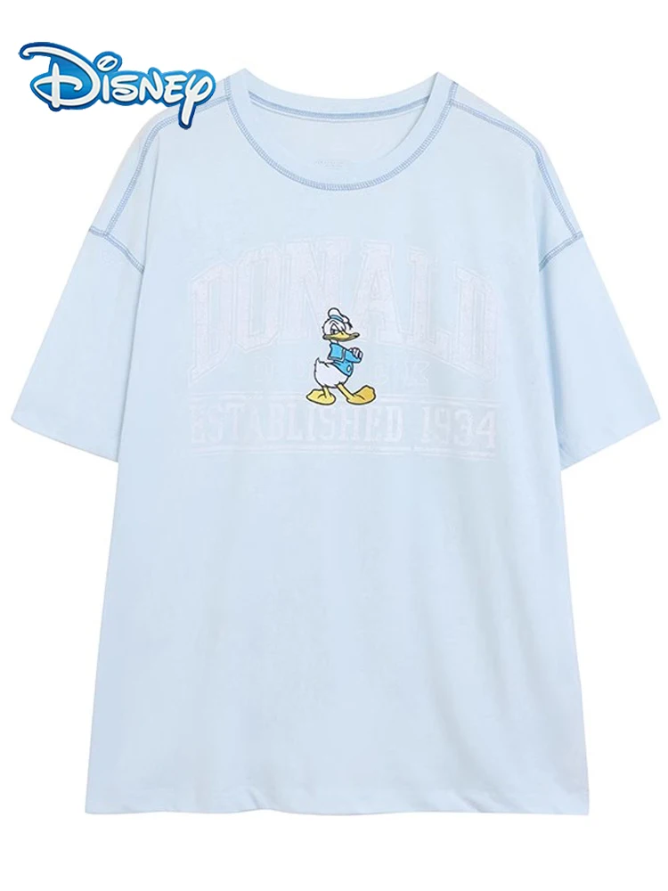 Disney T-shirt Donald Duck Letter Cartoon Print Women Short Sleelve Tee O-Neck Loose Casual Jumper Fashion Unisex Couple Tops
Disney T-shirt Donald Duck Letter Cartoon Print Women Short Sleelve Tee O-Neck Loose Casual Jumper Fashion Unisex Couple Tops
