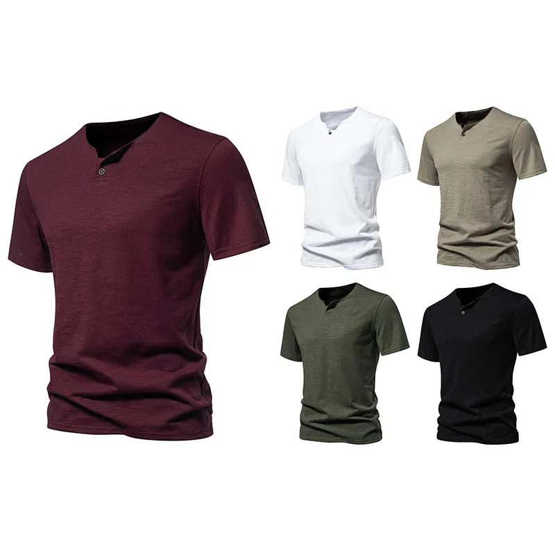 2024 Summer New One Button Men's Bamboo Short Sleeve T-shirt European Youth Thin Sports T-shirt Top Trendy
2024 Summer New One Button Men's Bamboo Short Sleeve T-shirt European Youth Thin Sports T-shirt Top Trendy