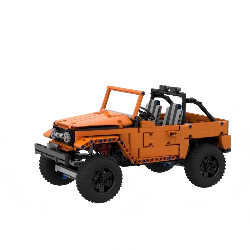 Orange Off-Road Jeep MOC Building Blocks Technic 4x4 Open-Top Vehicle Model Bricks Kit
Orange Off-Road Jeep MOC Building Blocks Technic 4x4 Open-Top Vehicle Model Bricks Kit