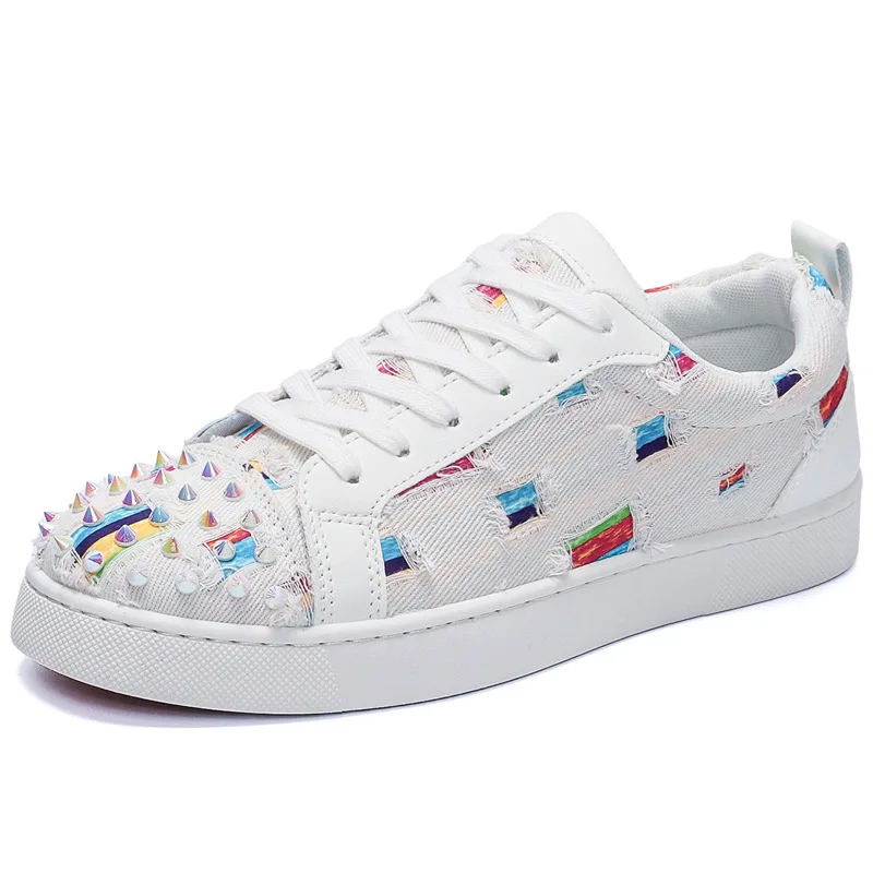 Couple Canvas Board Shoes Men's Sneakers and Casual Shoes Women's Sneakers and Casual Shoes Fashion Rivet Red-bottom Man's Shoe
Couple Canvas Board Shoes Men's Sneakers and Casual Shoes Women's Sneakers and Casual Shoes Fashion Rivet Red-bottom Man's Shoe