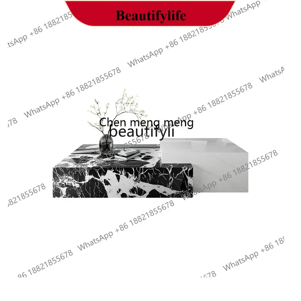 D178 Natural marble coffee table simple high-end square combination living room Italian light luxury tea table
D178 Natural marble coffee table simple high-end square combination living room Italian light luxury tea table