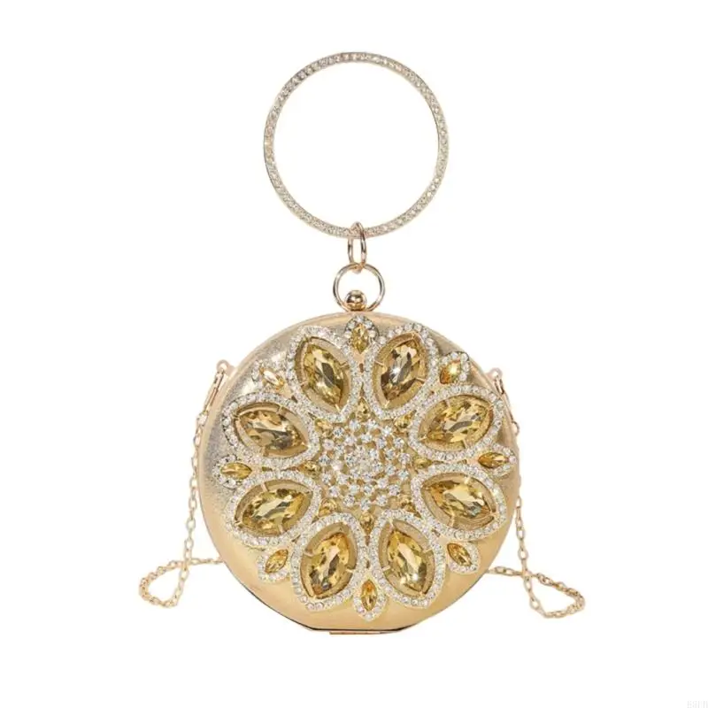 Elegant Round Evening Bag Wedding Party Purse Handbag Detachable Shoulder Bag Perfect for Parties and Nightclubs
Elegant Round Evening Bag Wedding Party Purse Handbag Detachable Shoulder Bag Perfect for Parties and Nightclubs
