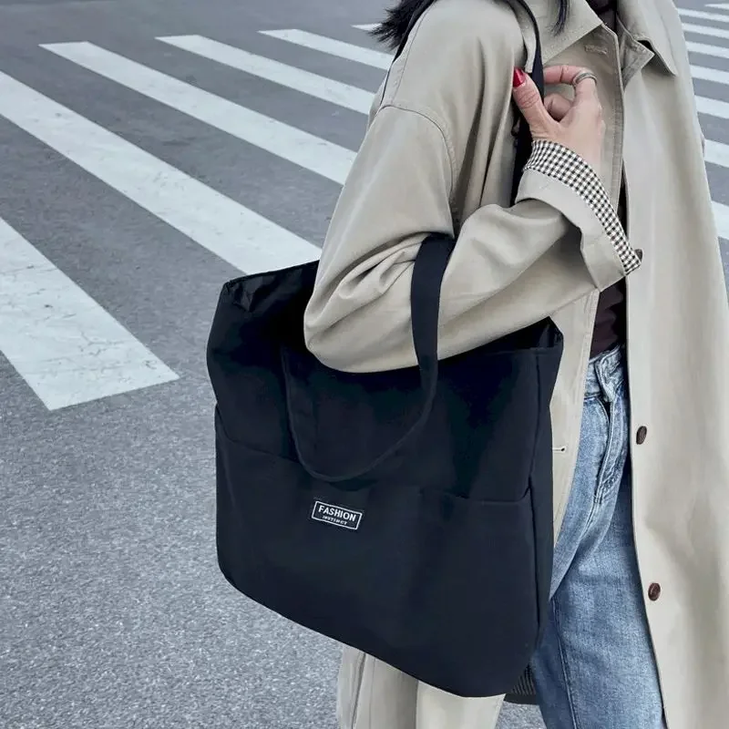 Foufurieux Shoulder Bag Fashion Casual Simple Large Capacity Handbag Women Solid Canvas Brand Designer Female Shopper Bags Women
Foufurieux Shoulder Bag Fashion Casual Simple Large Capacity Handbag Women Solid Canvas Brand Designer Female Shopper Bags Women