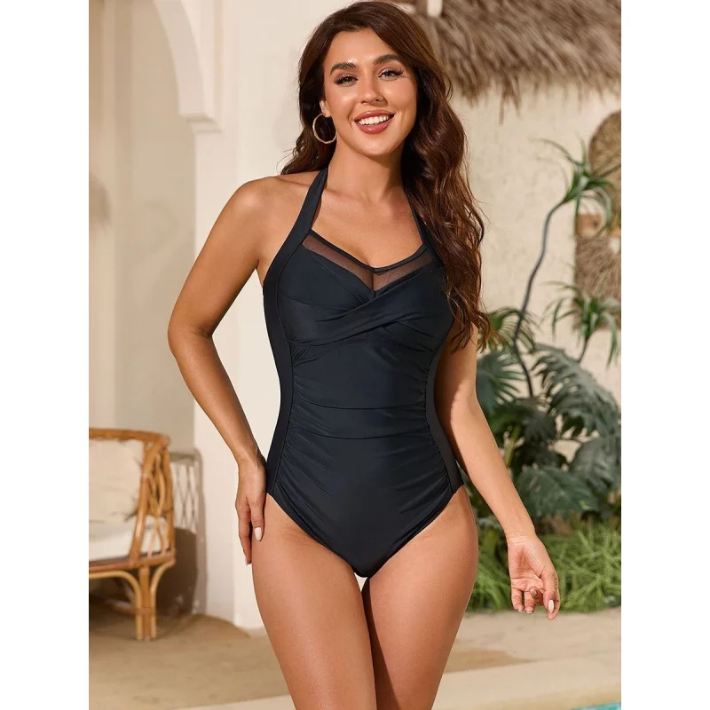 Сетчатый цельный купальник с лямкой на шее, пляжная одежда, купальный костюм с открытой спиной, спортивный купальник
Сетчатый цельный купальник с лямкой на шее, пляжная одежда, купальный костюм с открытой спиной, спортивный купальник