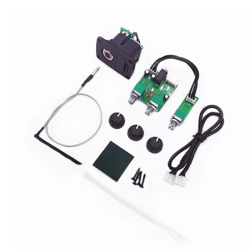 3 Bands Acoustic Guitar Pickup with Soft/Rigid Saddle Piezo Volume Bass Treble Control
3 Bands Acoustic Guitar Pickup with Soft/Rigid Saddle Piezo Volume Bass Treble Control