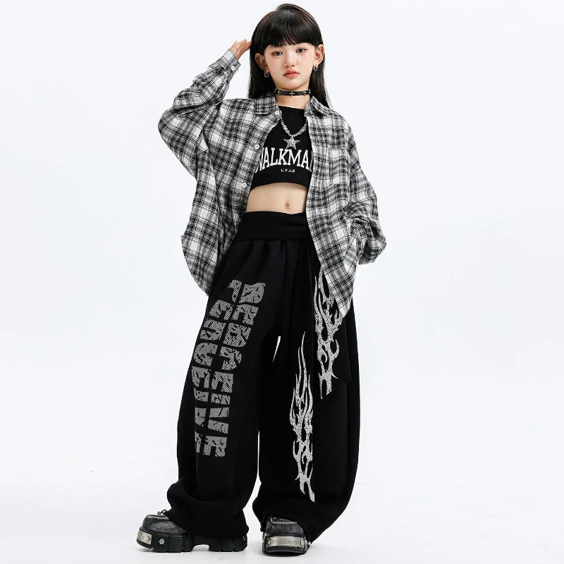 New Girls Kpop Hip Hop Clothing Plaid Long Sleeve Shirt Black Faux Leather Casual Strap Cargo Pants Group Dance Costume Clothes
New Girls Kpop Hip Hop Clothing Plaid Long Sleeve Shirt Black Faux Leather Casual Strap Cargo Pants Group Dance Costume Clothes