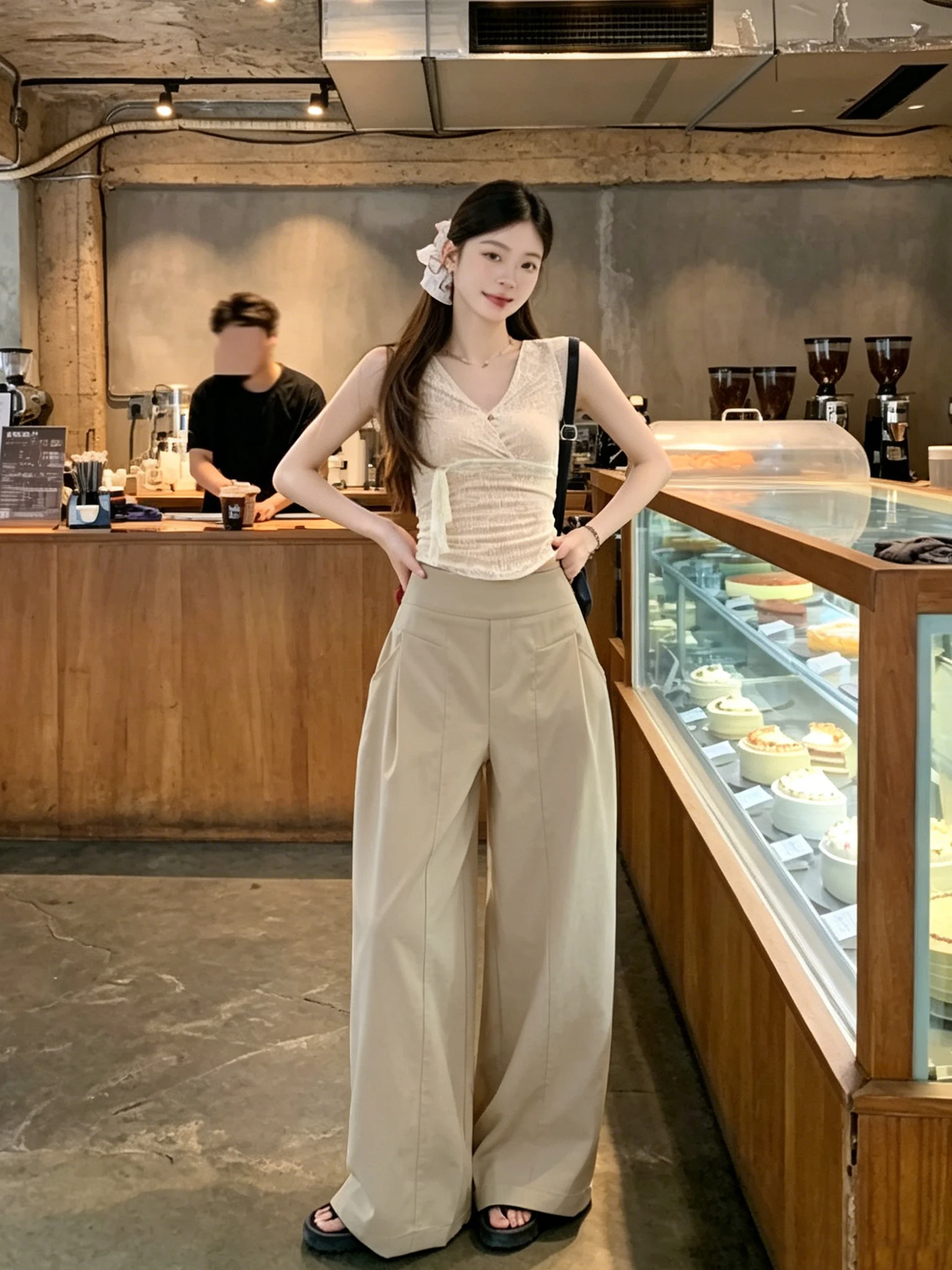 Loose High Waist Wide Leg Pants Women's Summer Fashionable Casual Trousers Lazy Style All-Match Floor-Length Pants
Loose High Waist Wide Leg Pants Women's Summer Fashionable Casual Trousers Lazy Style All-Match Floor-Length Pants