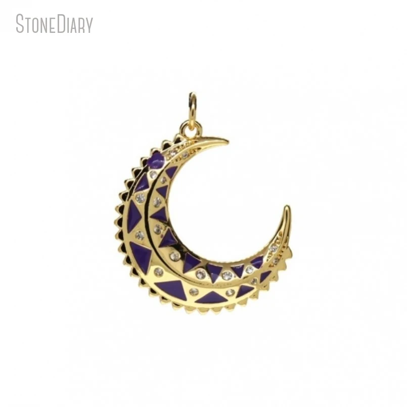 5Pcs Wholesale Enamel Crescent Moon Boho Witch Jewelry Gold Color Purple Invisible Setting Cubic Zirconia Pendant PM48867
5Pcs Wholesale Enamel Crescent Moon Boho Witch Jewelry Gold Color Purple Invisible Setting Cubic Zirconia Pendant PM48867