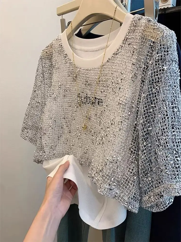 Extra Large Size Women's Fashionable Hollow out Short Sleeve T-Shirt Breathable Loose Summer Top Quality Casual Wear
Extra Large Size Women's Fashionable Hollow out Short Sleeve T-Shirt Breathable Loose Summer Top Quality Casual Wear