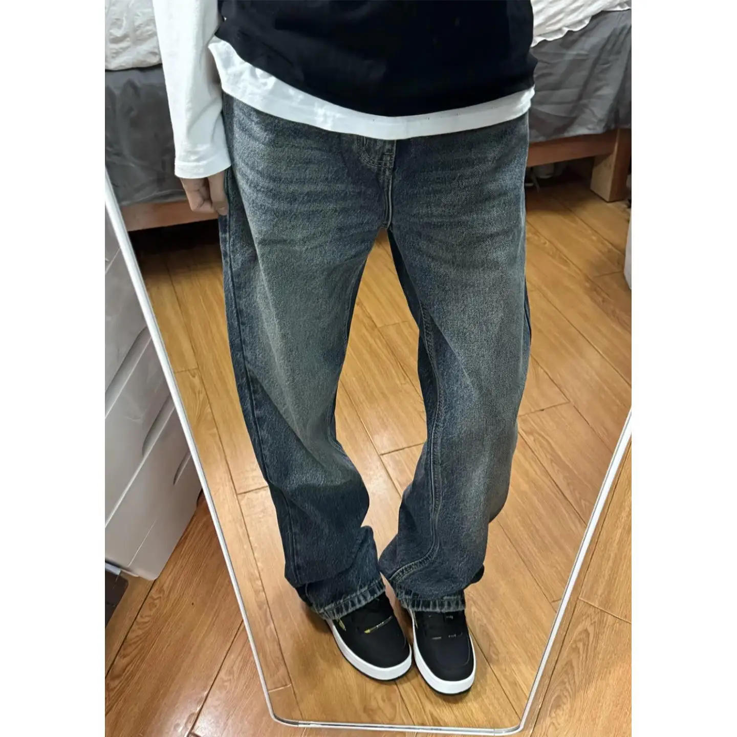 American Sle Retro Blue Jeans Men's High Waist Lift Tapered Slimming Narrow Straight Leg Bell Bot Casual Jeans
American Sle Retro Blue Jeans Men's High Waist Lift Tapered Slimming Narrow Straight Leg Bell Bot Casual Jeans