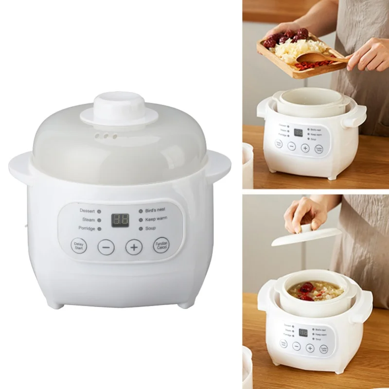 1L Mini Electric Slow Cooker Capacity 200W Ceramic Stew Pot For Porridge And Soup With Automatic Power Off Feature
1L Mini Electric Slow Cooker Capacity 200W Ceramic Stew Pot For Porridge And Soup With Automatic Power Off Feature