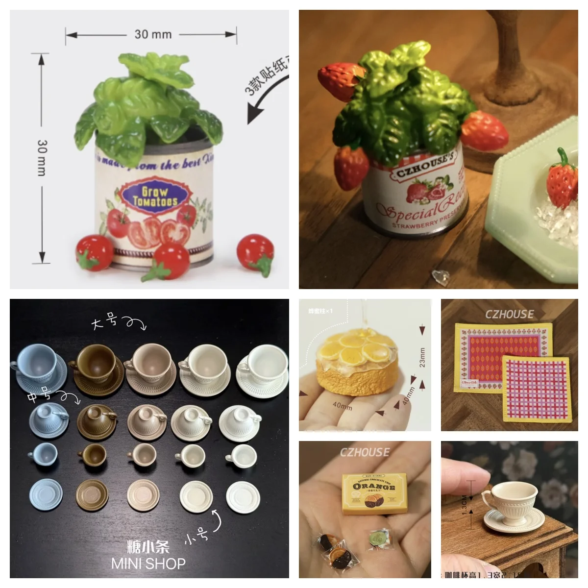 Custom Miniature Dollhouse Accessories Kit - DIY Tomato & Strawberry Planter Set, Orange Cake, Mini Coffee Cup, Table Mat Crafts
Custom Miniature Dollhouse Accessories Kit - DIY Tomato & Strawberry Planter Set, Orange Cake, Mini Coffee Cup, Table Mat Crafts