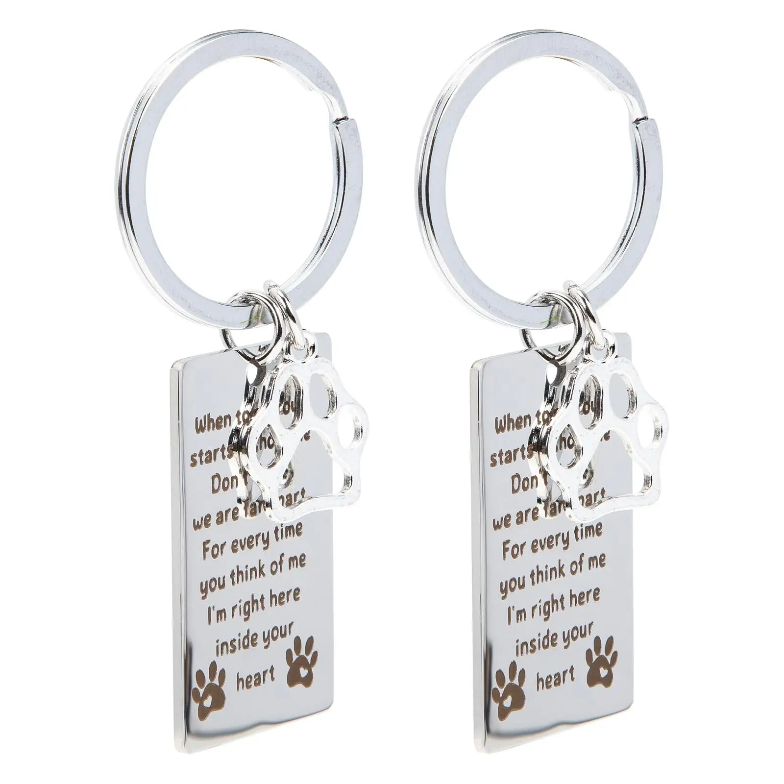2Pcs Dog Memorial Keychain Gifts Pet Remembrance Stainless Steel Durable Unique Design Ring Pendant
2Pcs Dog Memorial Keychain Gifts Pet Remembrance Stainless Steel Durable Unique Design Ring Pendant