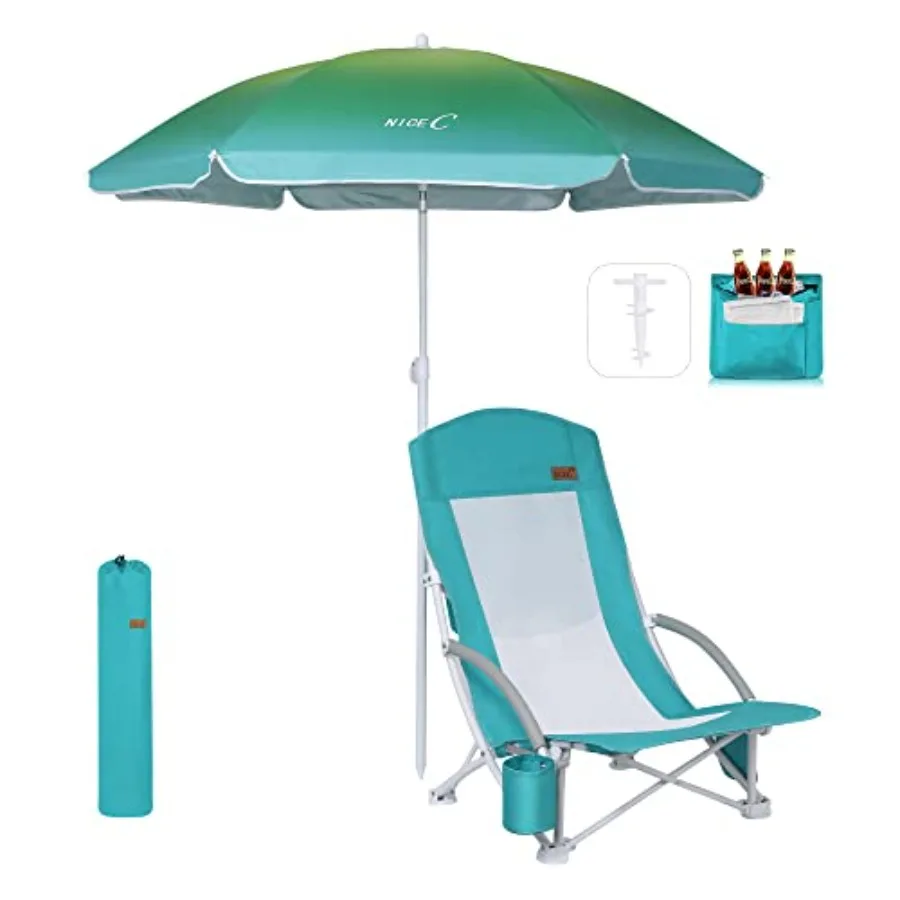 Beach chair for adults: high-back blue polyester fabric UV-resistant umbrella insulated cooler cup holder heavy-duty steel fram
Beach chair for adults: high-back blue polyester fabric UV-resistant umbrella insulated cooler cup holder heavy-duty steel fram