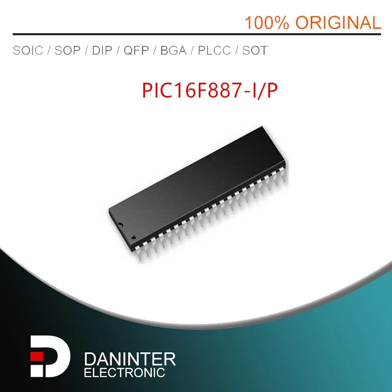 5 шт./лот PIC16F887-I/P PIC16F887 DIP40
5 шт./лот PIC16F887-I/P PIC16F887 DIP40