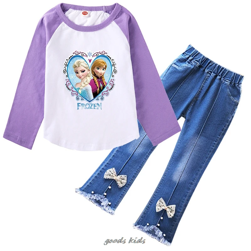 Disney Frozen Elsa Princess Teens Girls Outfits 2Pcs Halloween Outfits Long Sleeve Tops Sweatshirts & Elegant Sweet Jeans Pants
Disney Frozen Elsa Princess Teens Girls Outfits 2Pcs Halloween Outfits Long Sleeve Tops Sweatshirts & Elegant Sweet Jeans Pants